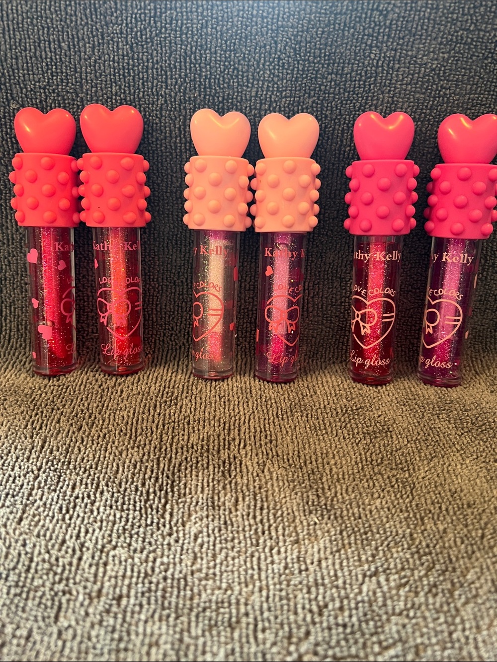 Lot of 6 Kathy Kelly Love Colors Lip Gloss
